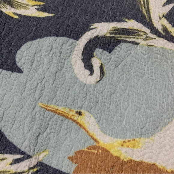 H&M Crane Print 3/4 Sleeve Blouse - Picture 4 of 6